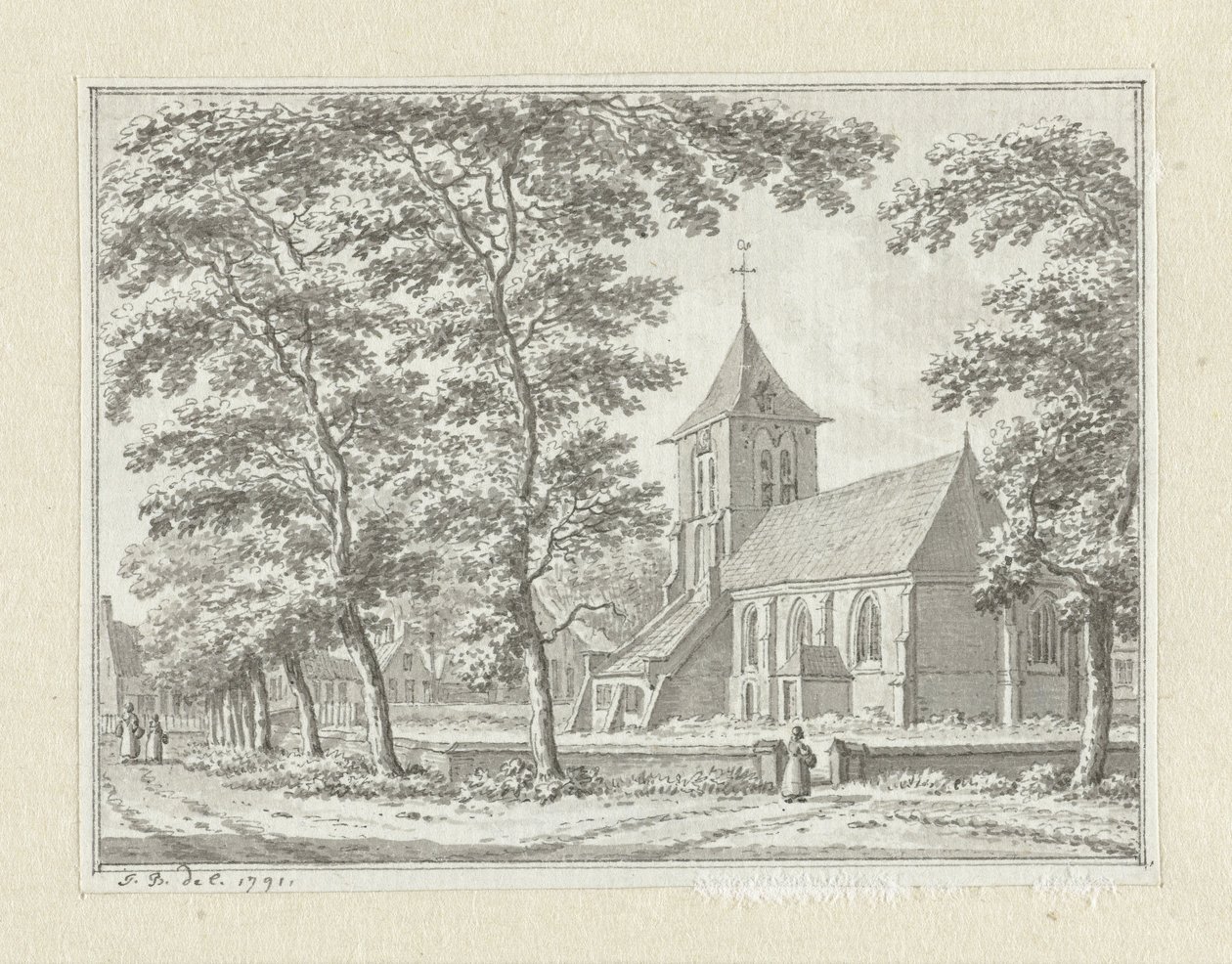 De kerk van Biggekerke door Jan Bulthuis