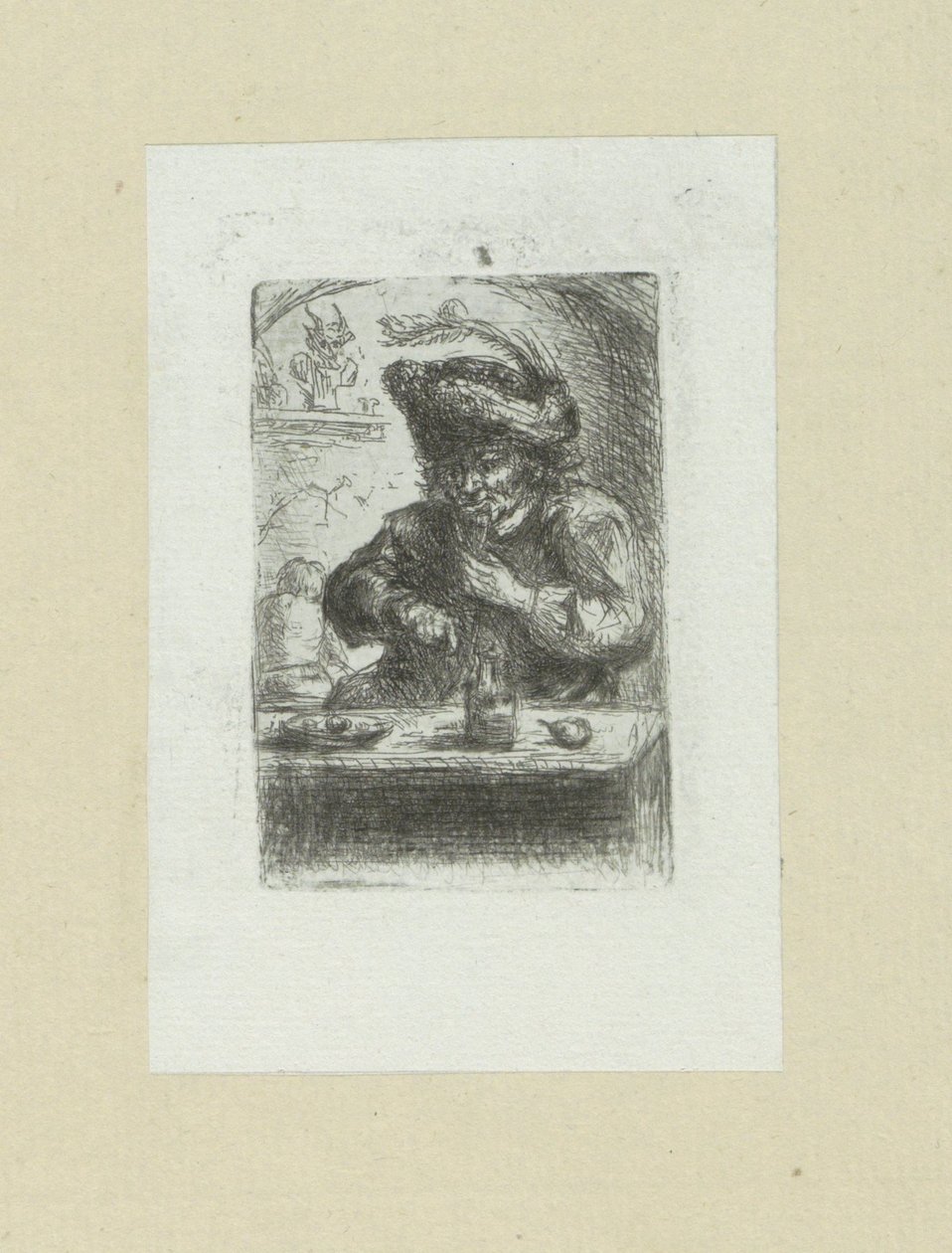 Man aan de eettafel door Jan Chalon