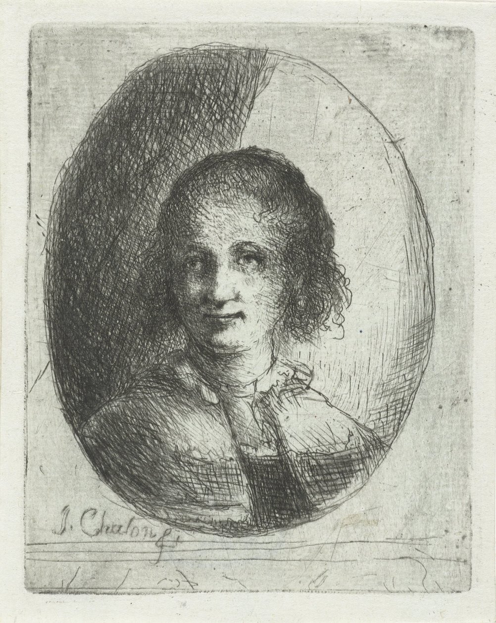 Portret van Christina Chalon door Jan Chalon