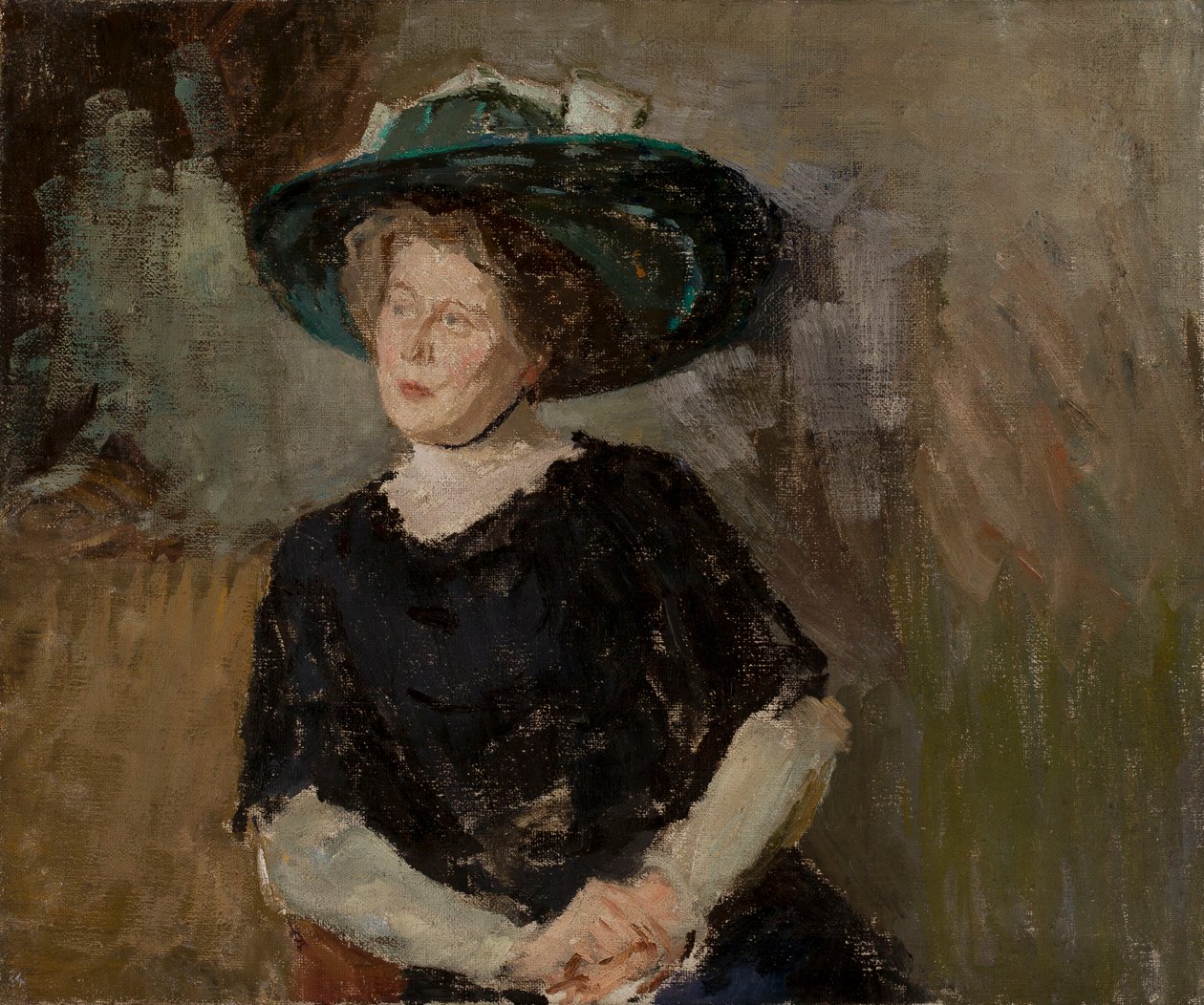 Dame met hoed door Jan Ciągliński
