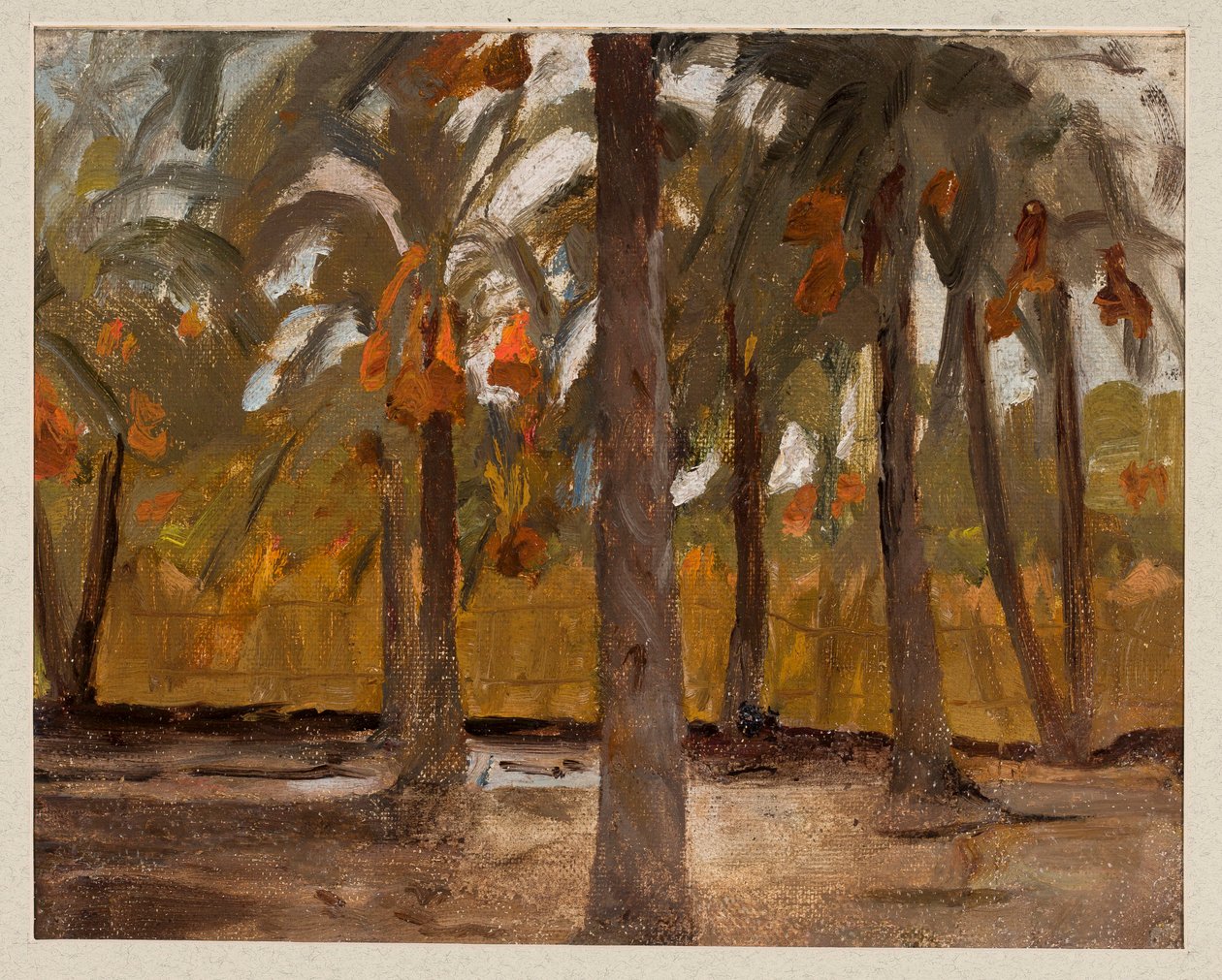 Een Egyptisch palmbos. Uit een reis naar Egypte door Jan Ciągliński