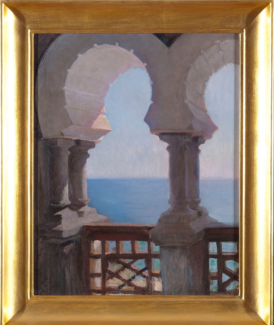 Moorse veranda van de villa Bachczi-Dere in Jalta. Van een reis naar de Krim door Jan Ciągliński