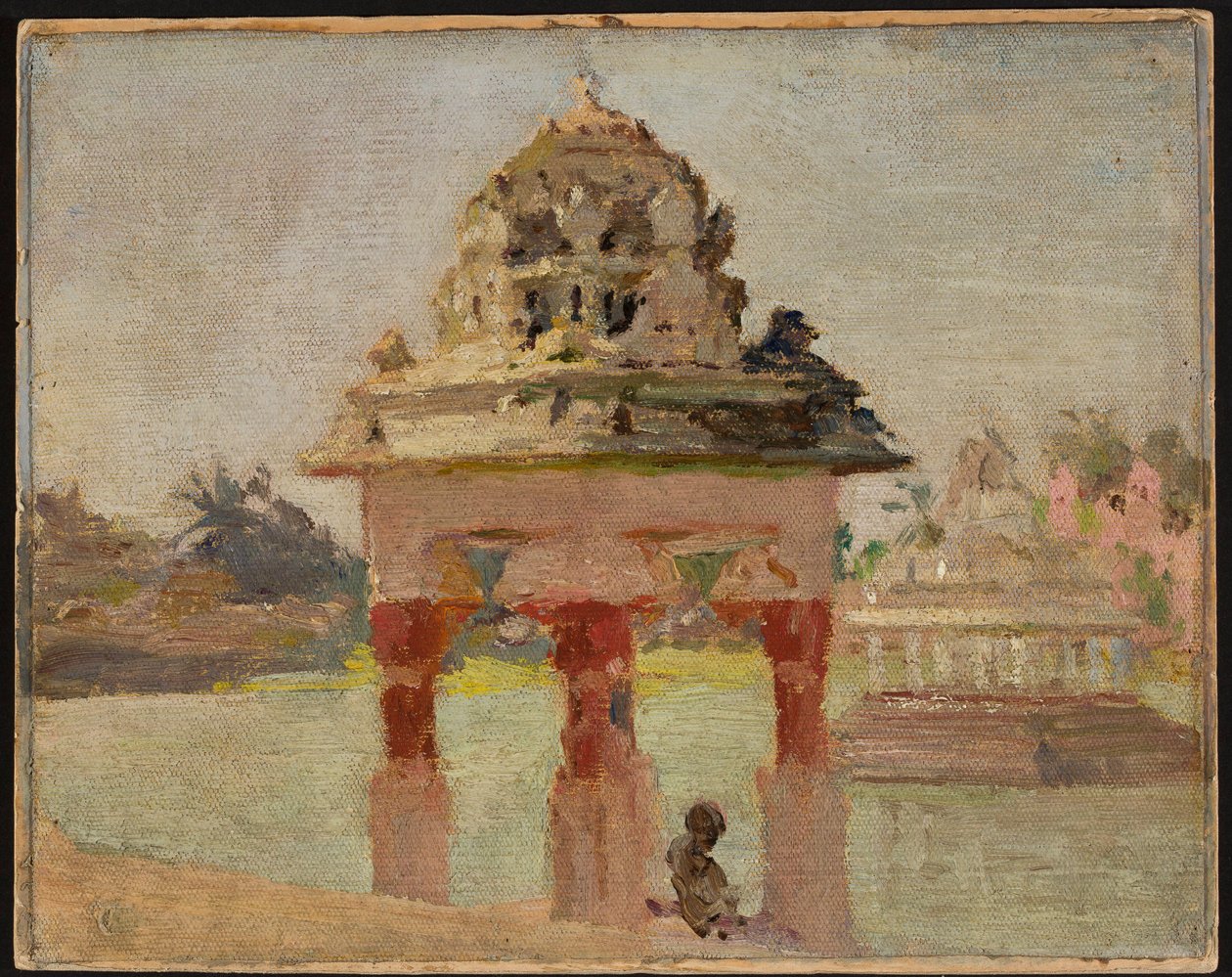 Madras – een tempel met een heilig meer. Uit een reis naar India door Jan Ciągliński