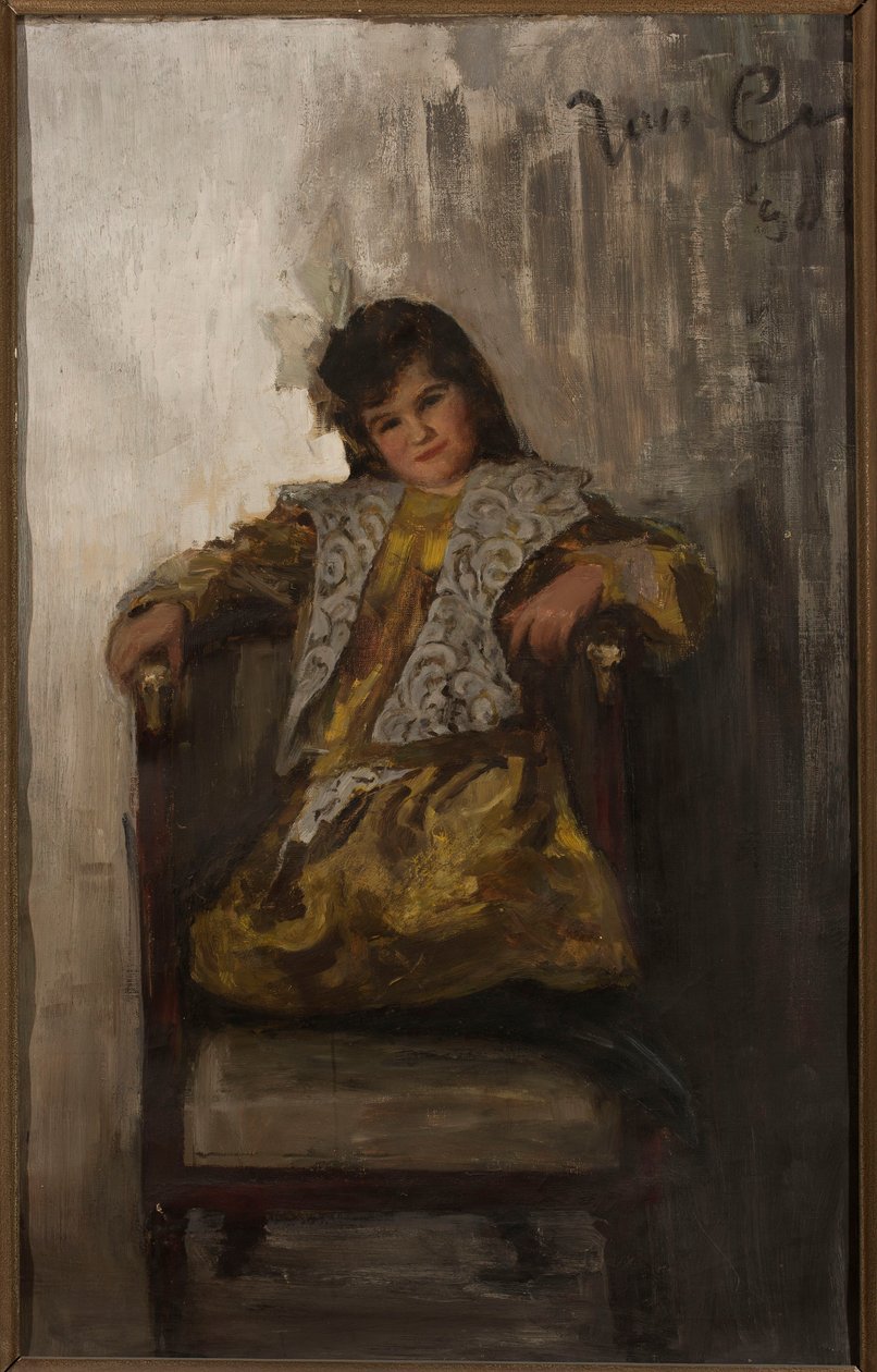 Portret van een meisje, dochter van het echtpaar Sachar door Jan Ciągliński