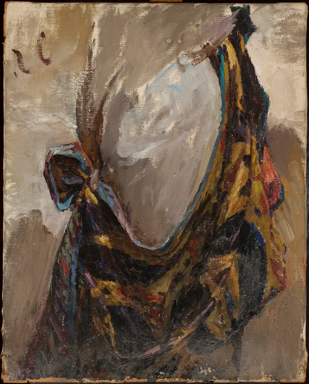 Ontwerp van de kleding voor de prostituee in het schilderij „De zonsopgang“ door Jan Ciągliński