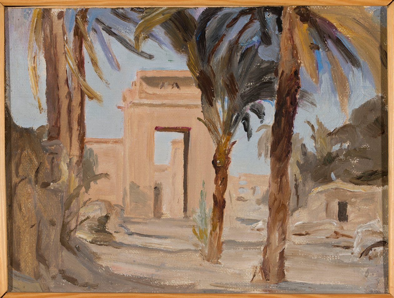 De ingang van de tempel in Karnak. Uit een reis naar Egypte door Jan Ciągliński