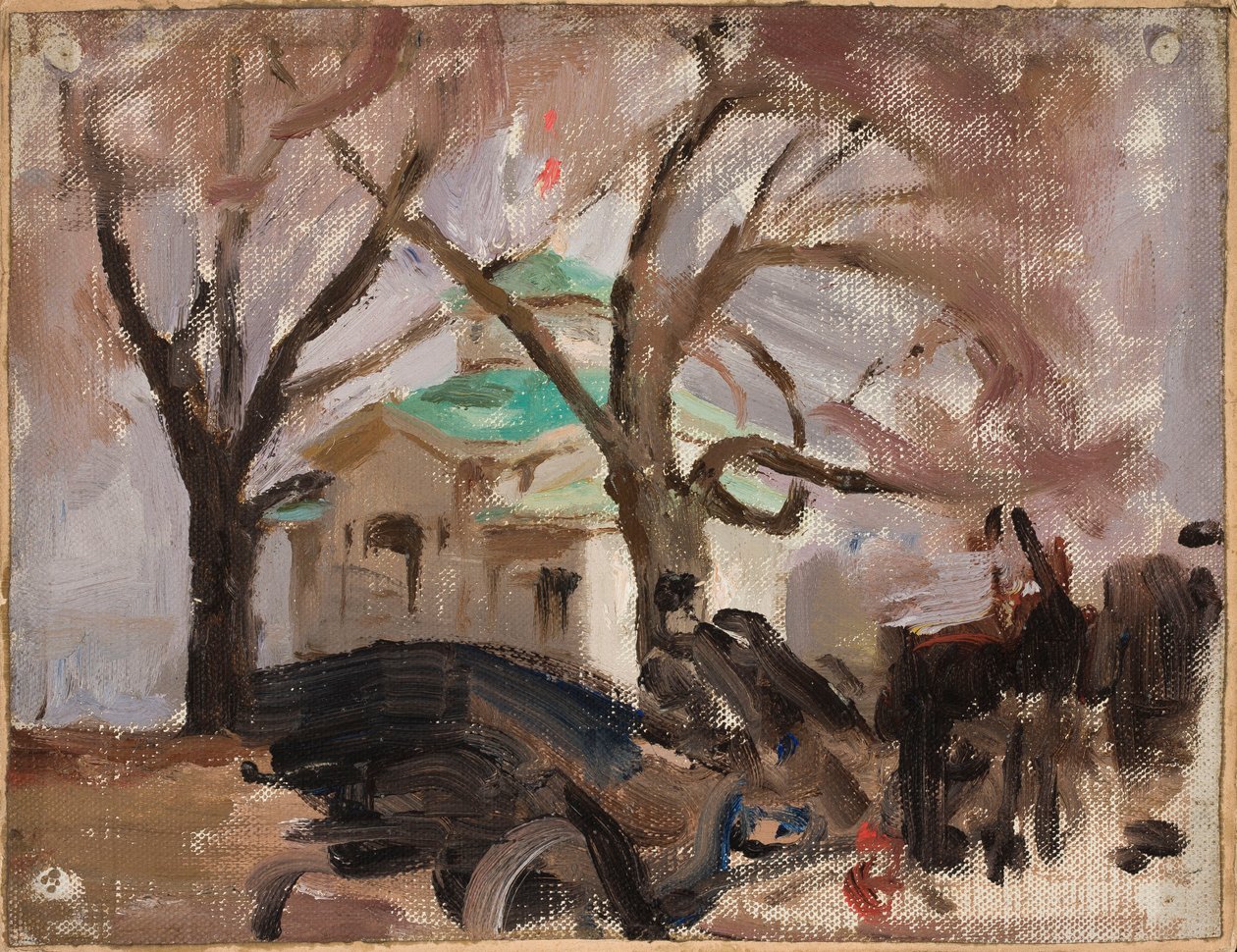 De lente op het eiland Jelagina in Sint-Petersburg door Jan Ciągliński