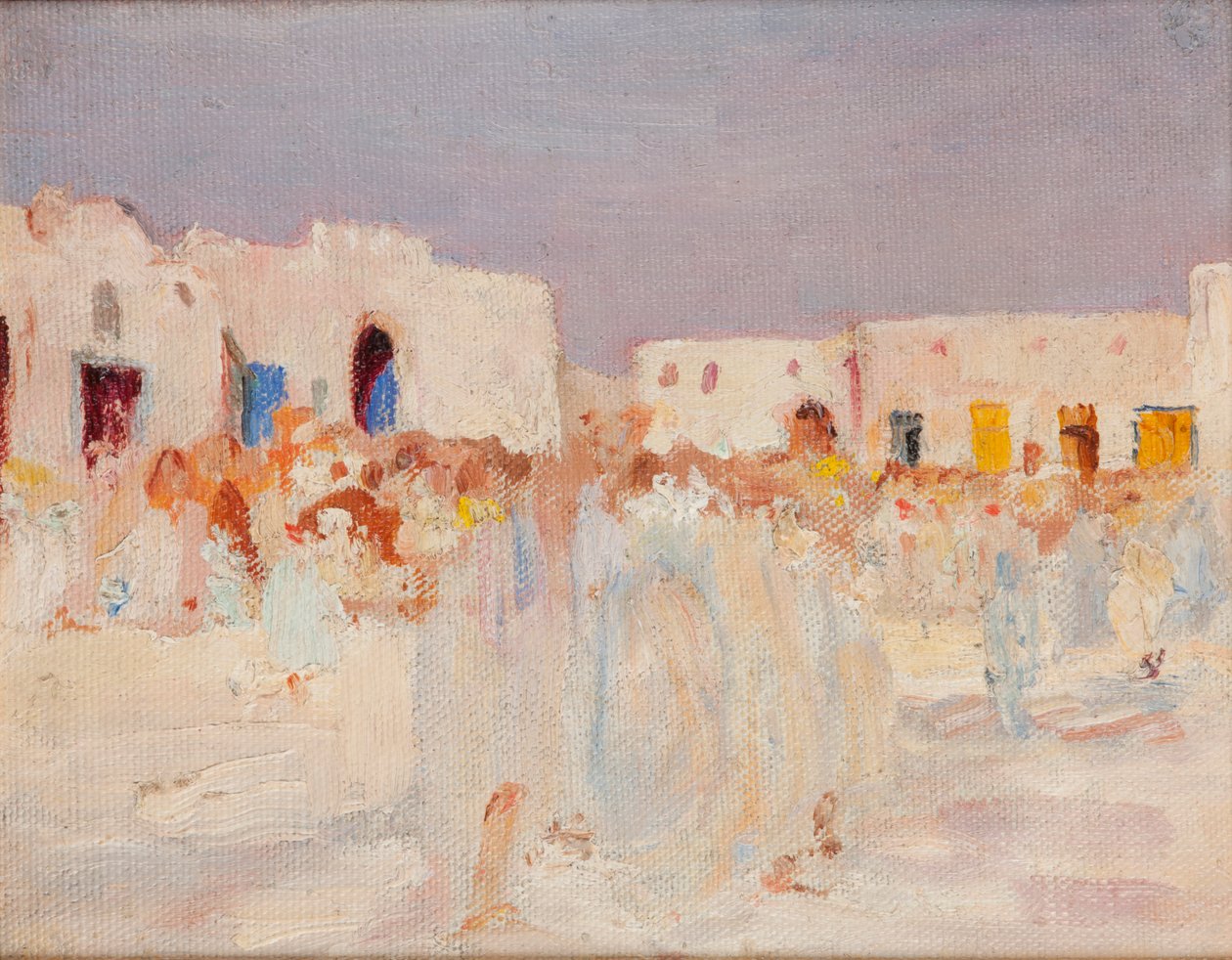Kairouan (Op een bazaar) door Jan Ciągliński