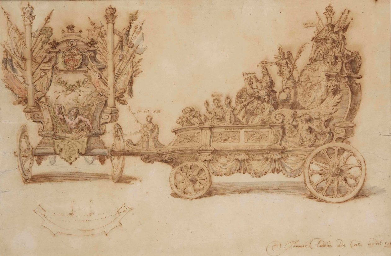 Ontwerp voor een vlotter door Jan Claudius de Cock