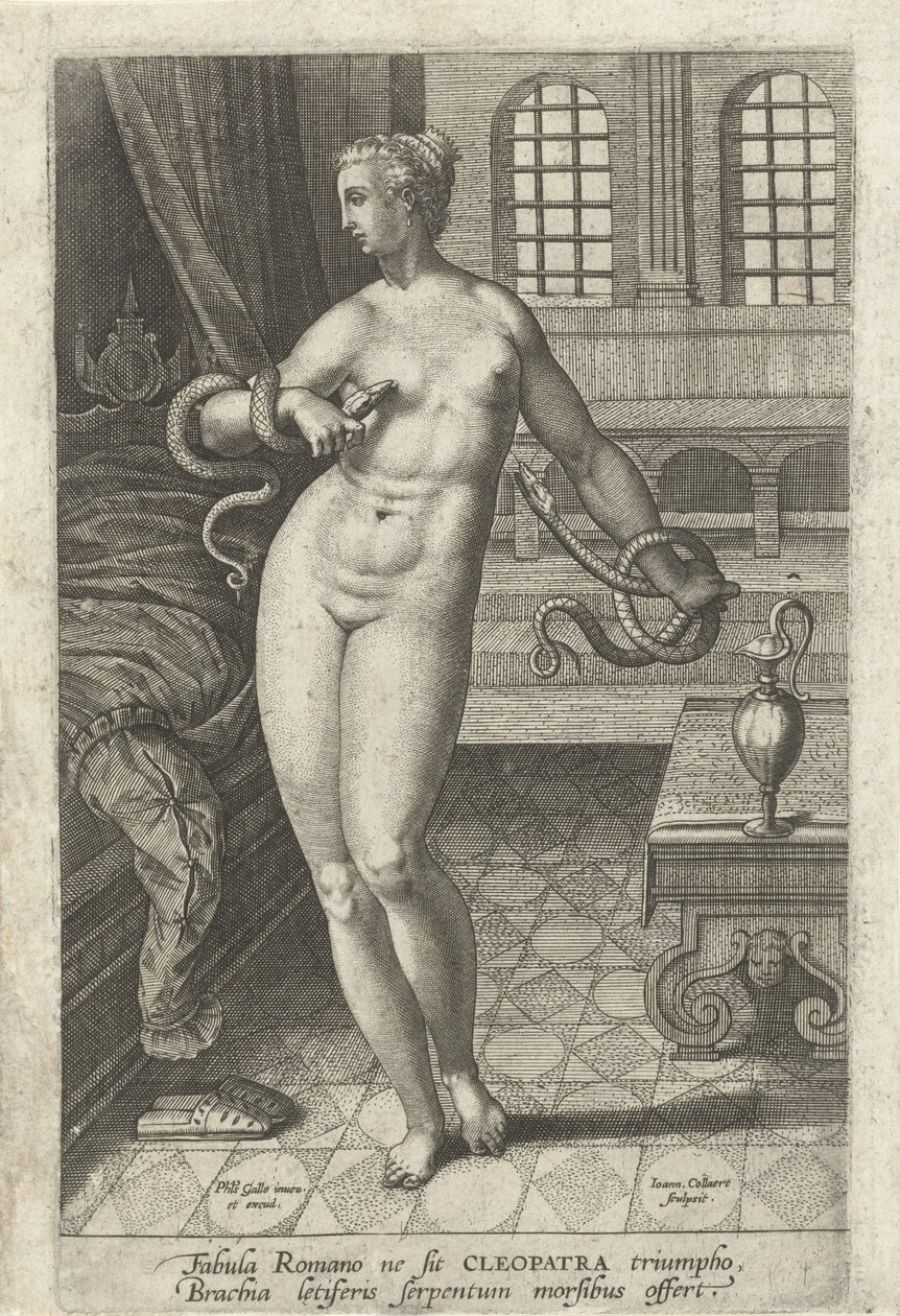 Dood van Cleopatra door Jan Collaert (II)