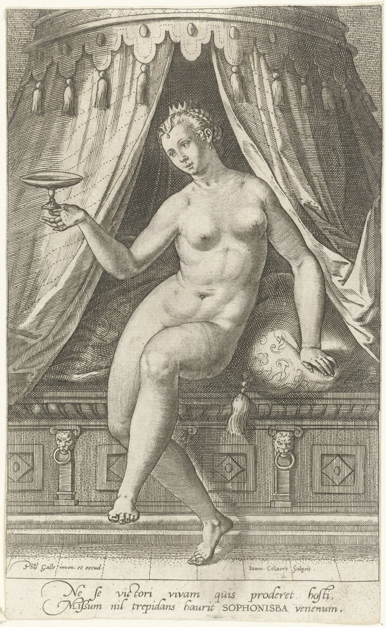 Dood van Sophonisba door Jan Collaert (II)