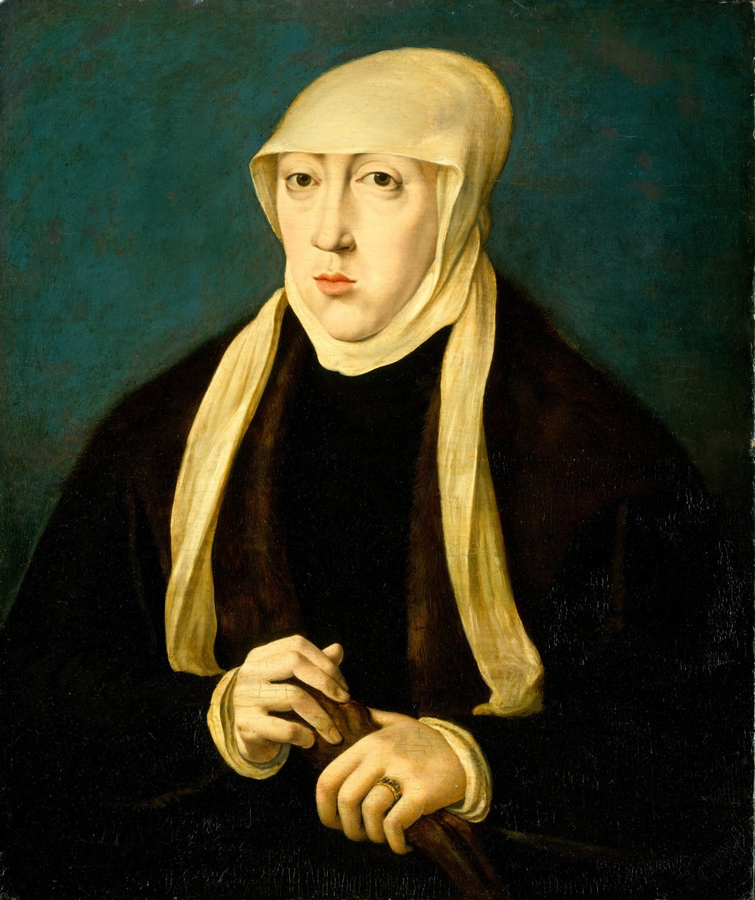 Maria (1505-1558), koningin van Hongarije door Jan Cornelisz Vermeyen