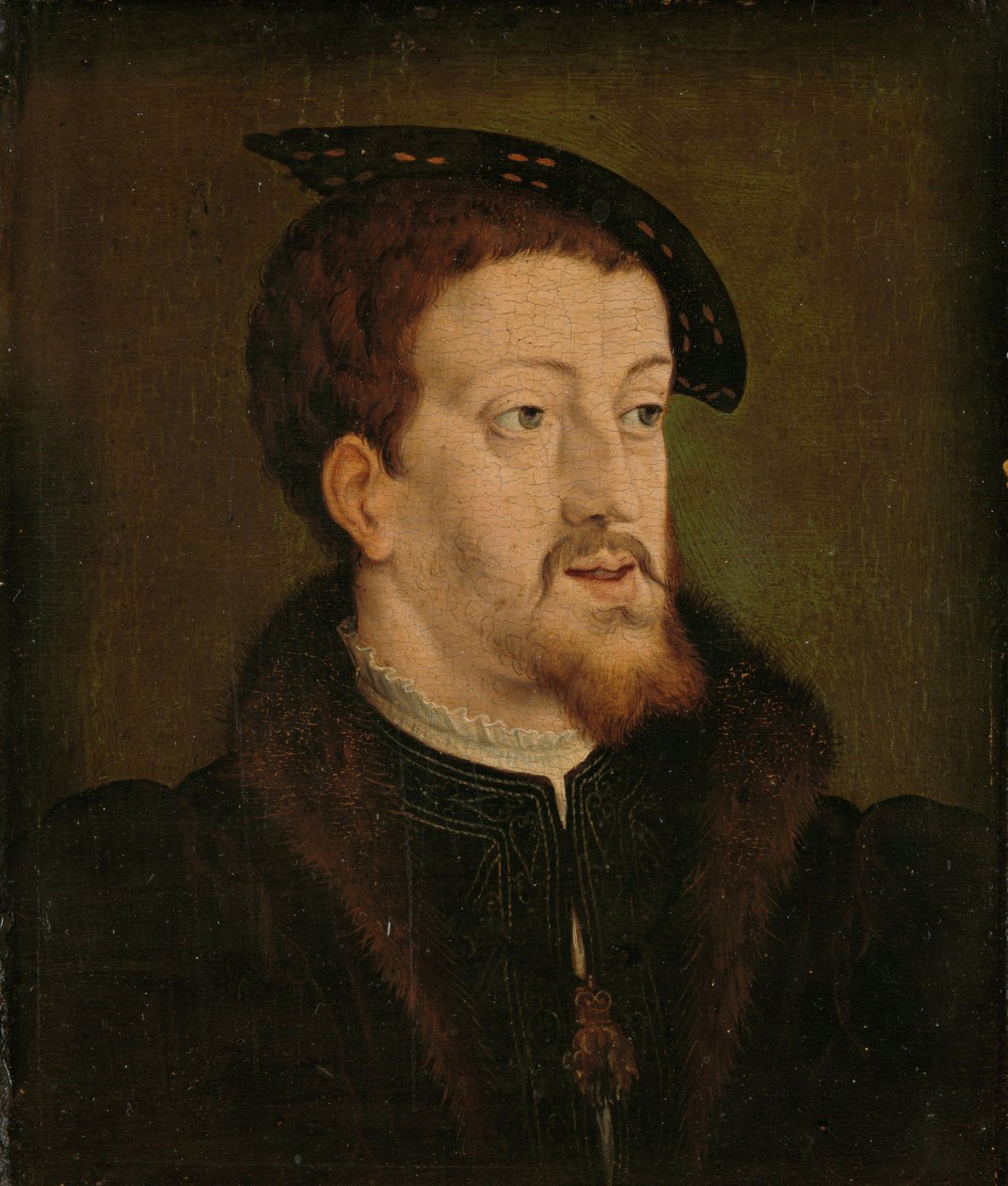 Portret van Karel V, Heilige Roomse Keizer, ca. 1530 door Jan Cornelisz Vermeyen