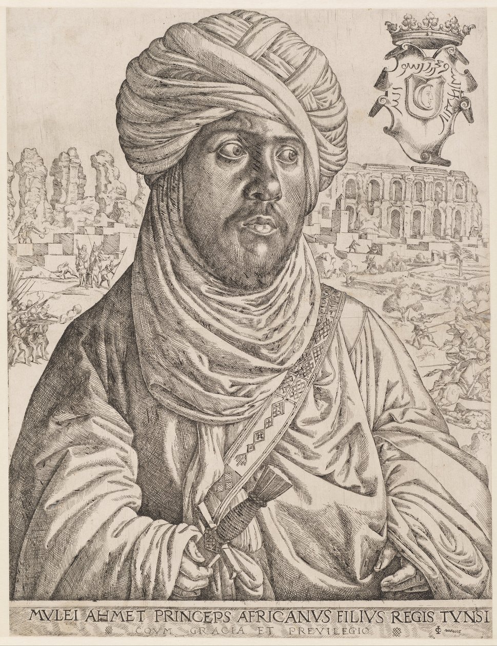 Portret van Muley Ahmed door Jan Cornelisz Vermeyen