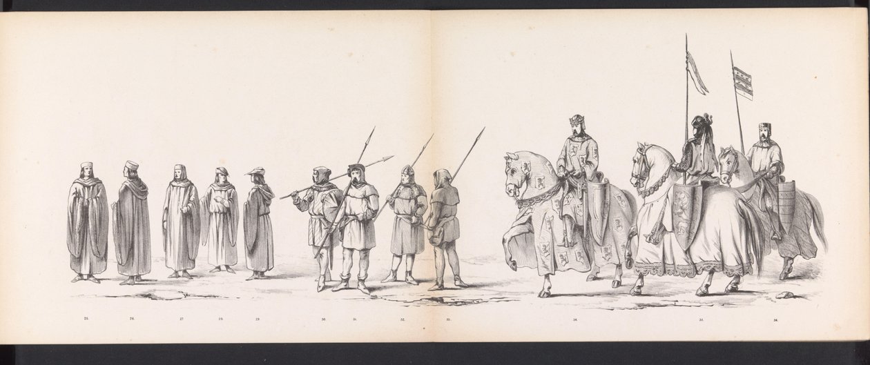 Maskerade van de Leidse studenten, 1865 (plaat 3) door Jan Daniël Cornelis Carel Willem baron de Constant Rebecque
