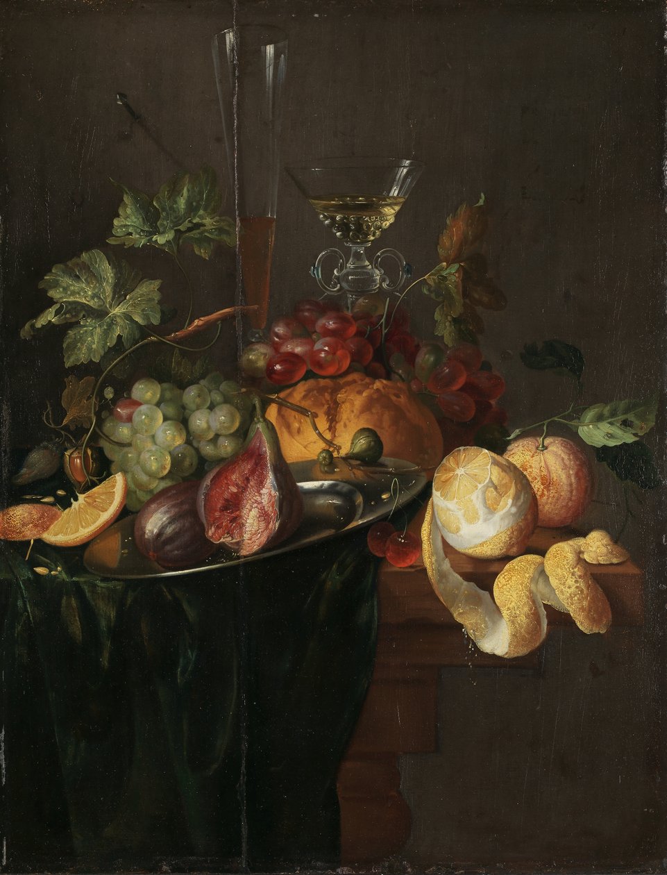 Noors Bokmål:  Frukt og vin Fruit en wijn door Jan Davidsz. de Heem