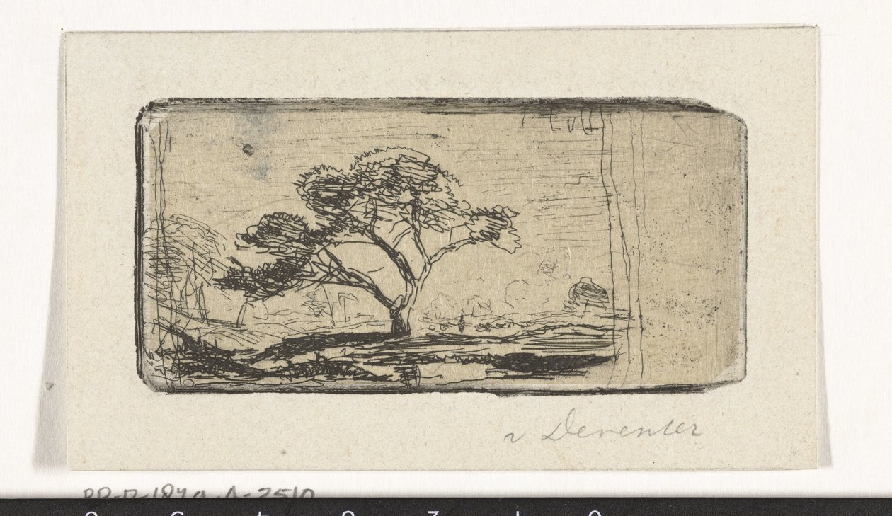 Landschap met boom door Jan Frederik van Deventer
