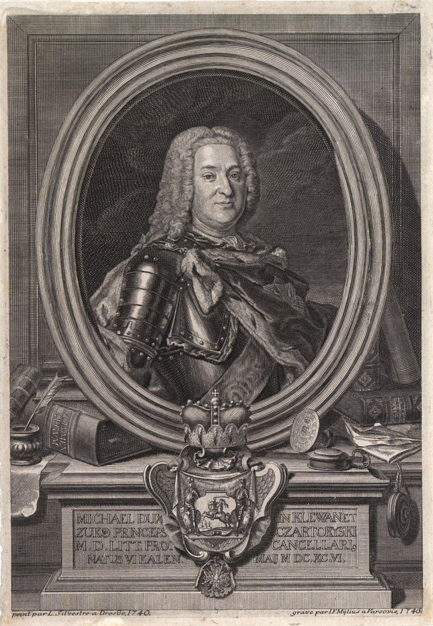 Portret van Prins Michal Fryderyk Czartoryski door Jan Fryderyk Mylius