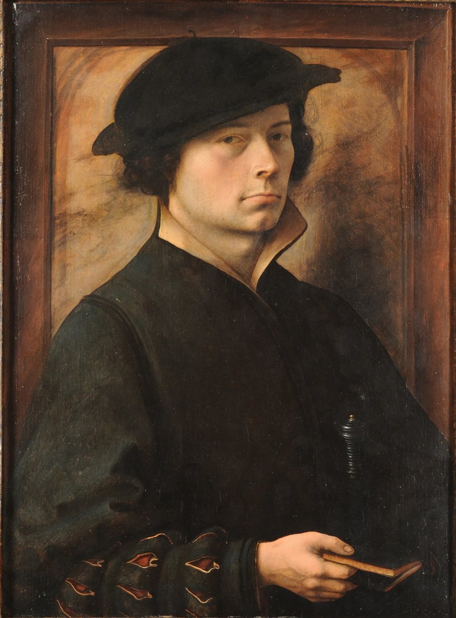 Portret van een jongeman door Jan Gossaert