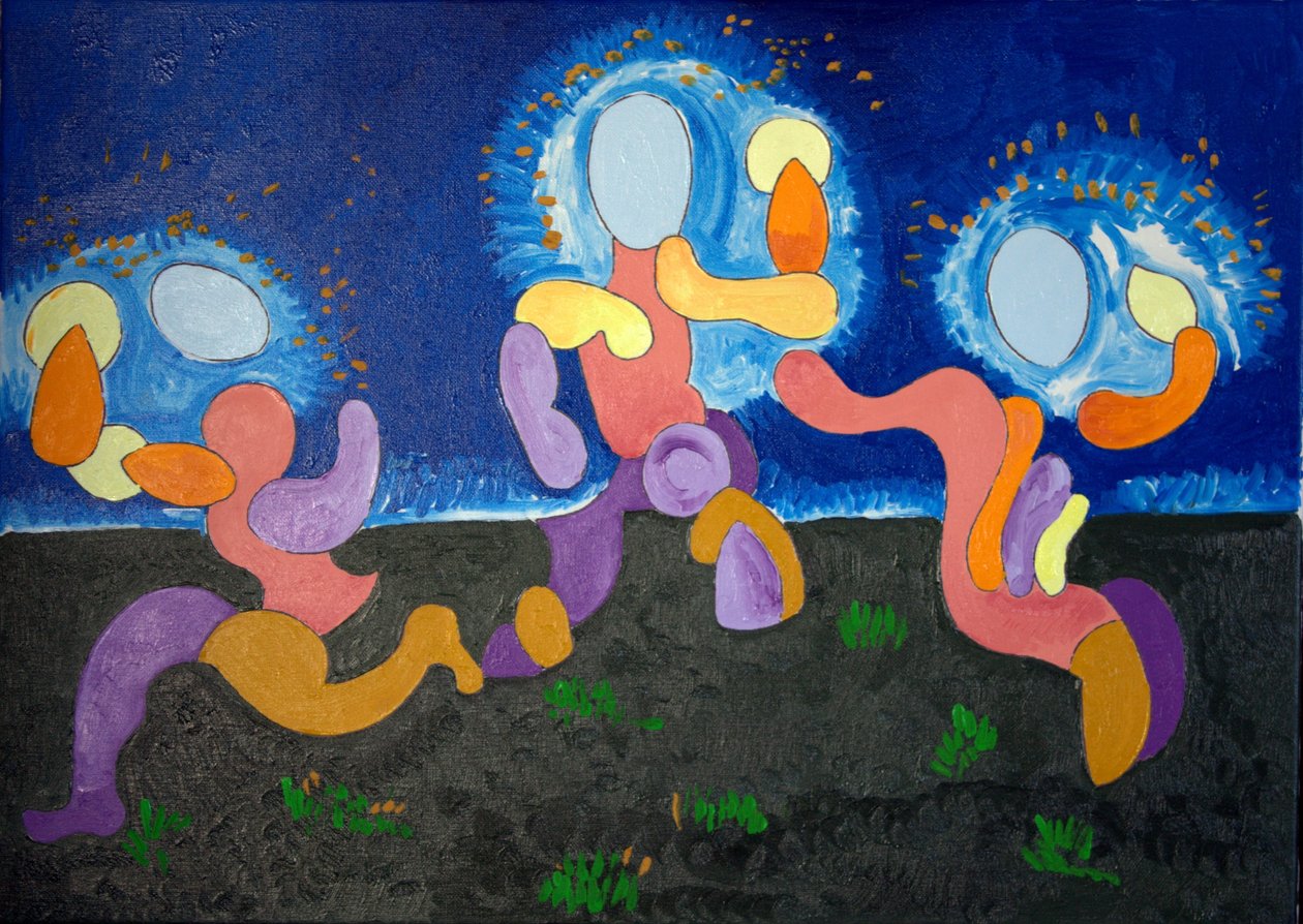 In de warme nachten van juni vieren de Troglodytes Vuur, 2009 door Jan Groneberg