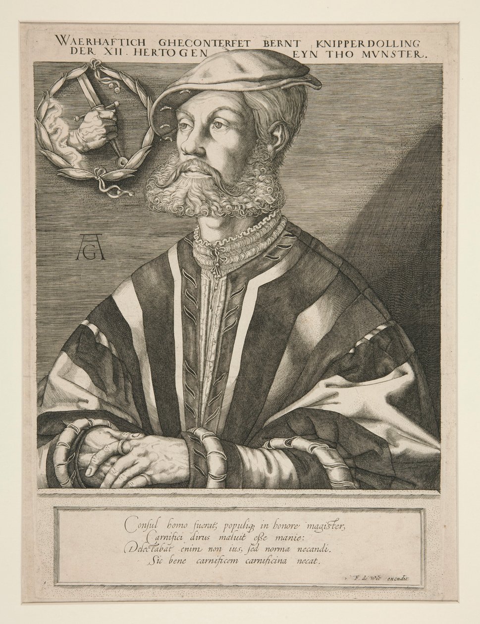 Bernhard Knipperdolling door Jan Harmensz. Muller