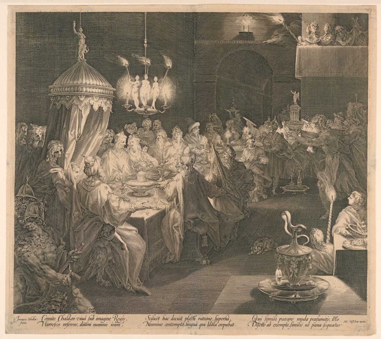Het banket van Belsazar door Jan Harmensz Muller