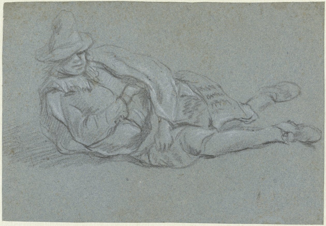 Liggende man door Jan Havicksz. Steen (possibly)