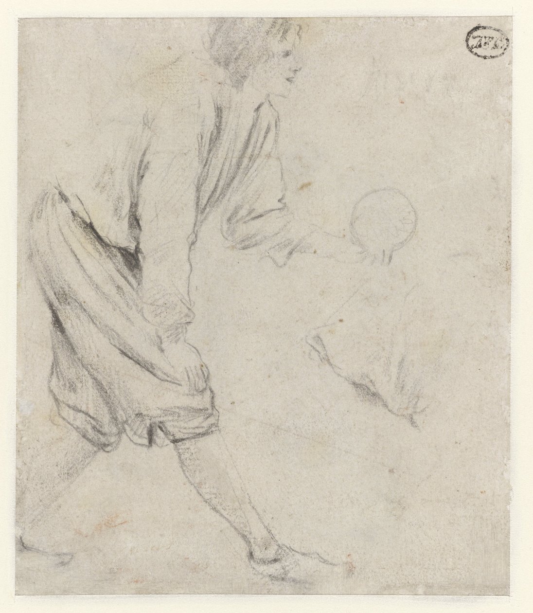 Studie van een man die kegels speelt door Jan Havicksz. Steen