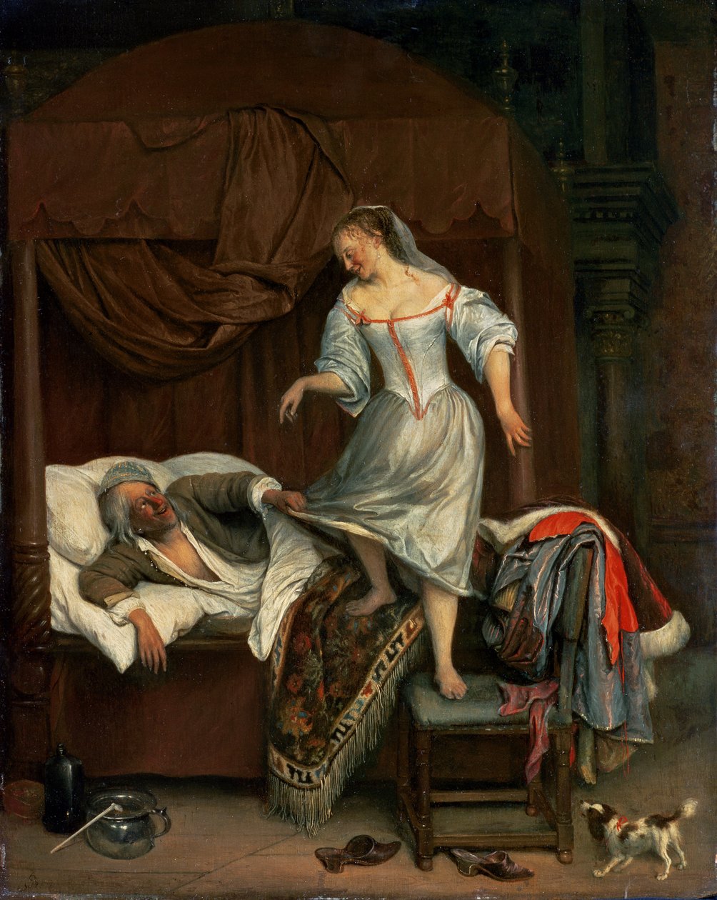 Slaapkamer scène door Jan Havickszoon Steen