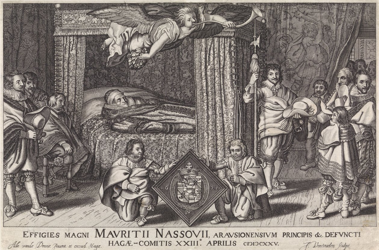 Paradebed van Prins Maurits, 1625 door Jan Hendriksz. Verstraelen