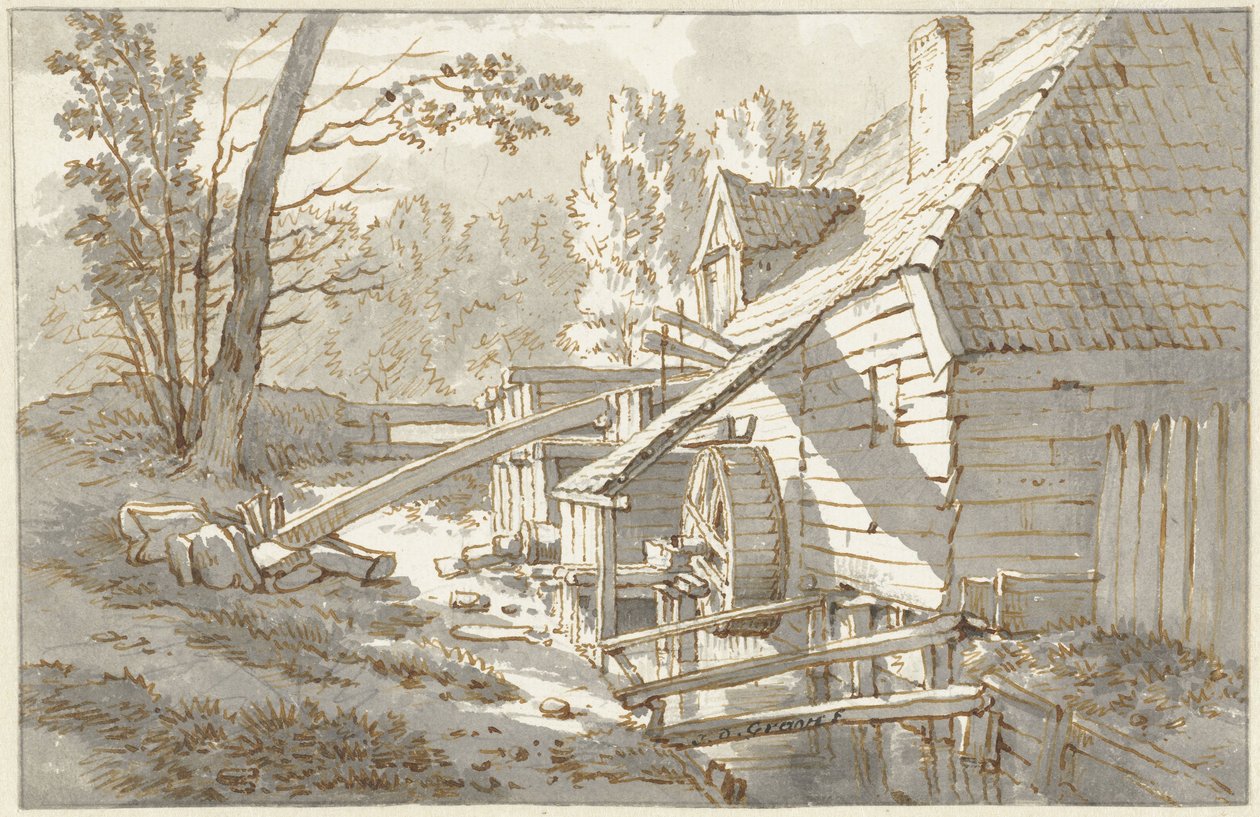Watermolen door Jan Hulswit