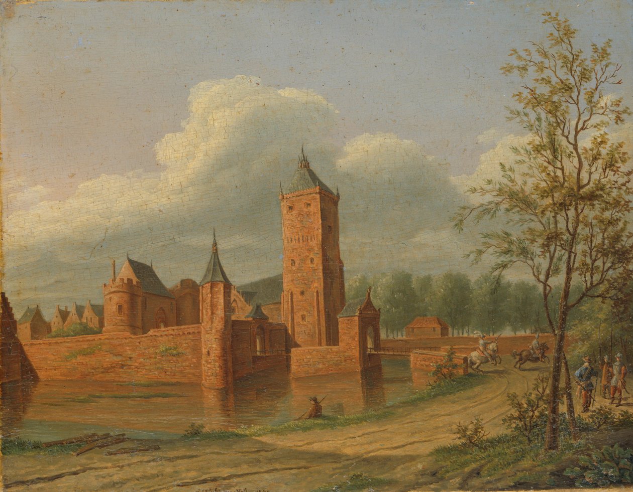 Kasteel Batestein bij Vianen door Jan Jacob Teyler van Hall