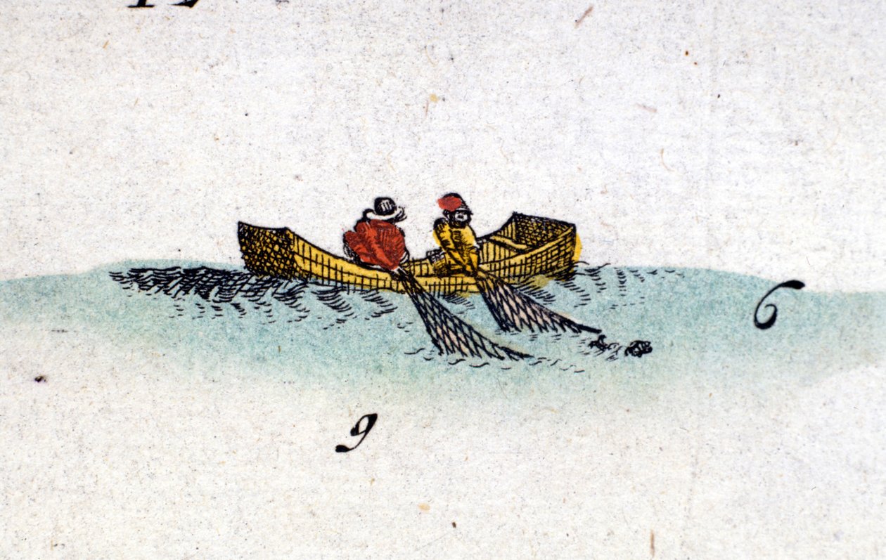 Haringvissers uit de Atlas van Jansson Janssonius door Jan Janssonius