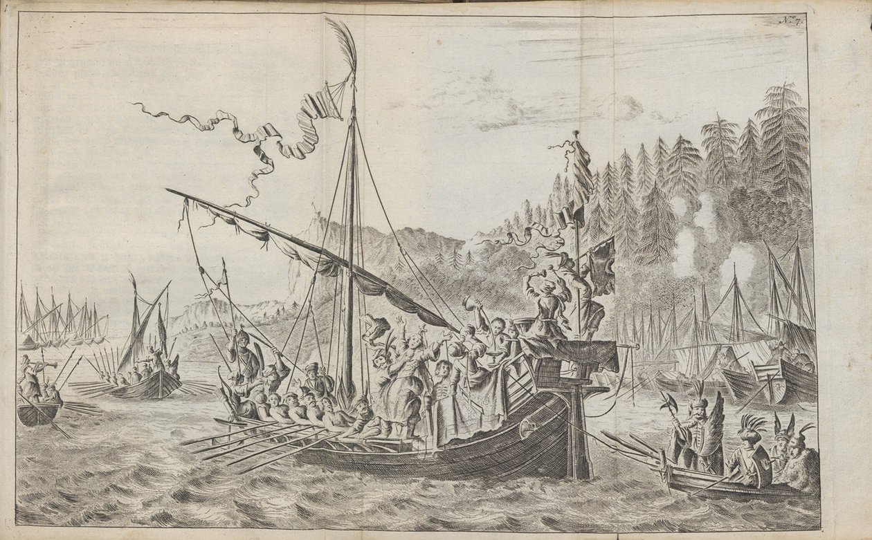 Stenka Razin Uit: Drie opmerkelijke reizen, 1675 door Jan Jansz. Struys