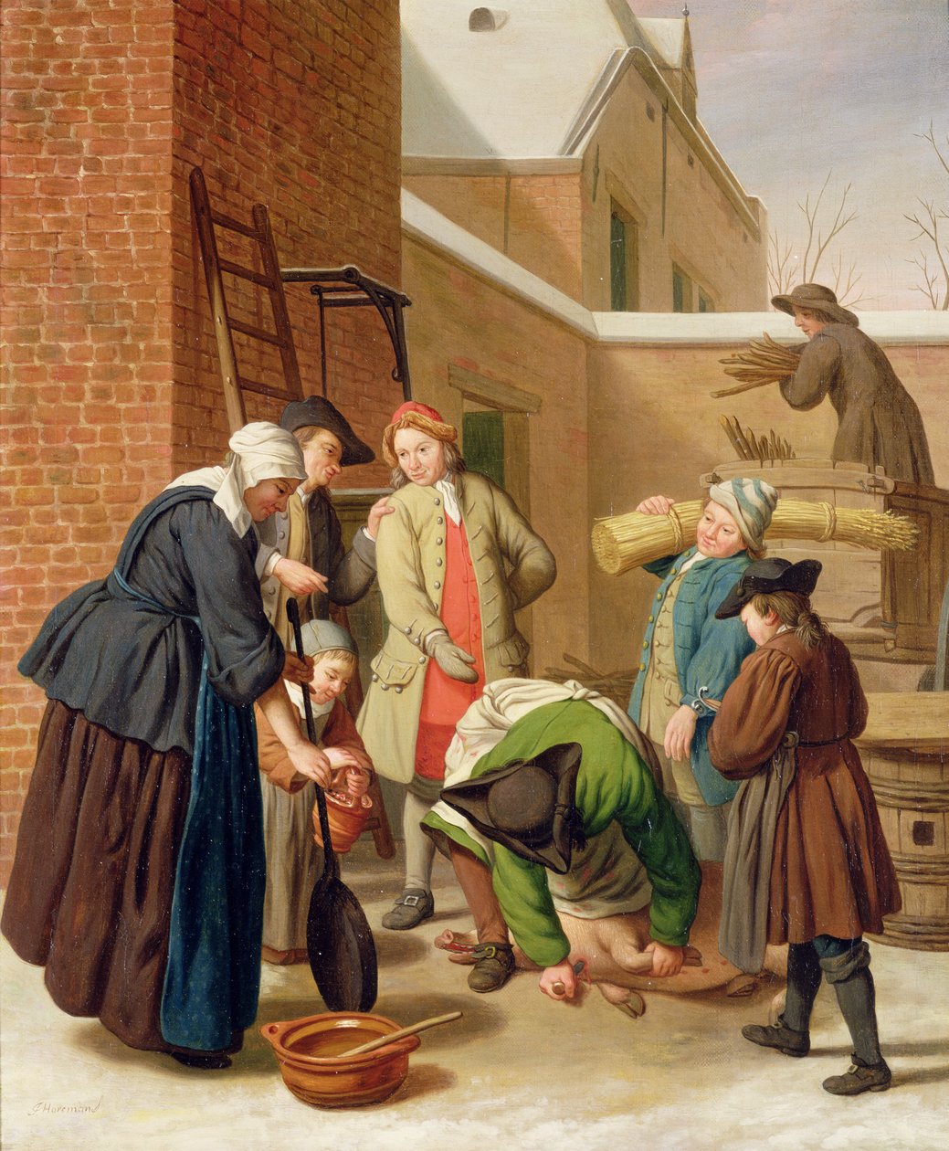 De vier seizoenen, winter door Jan Josef the Elder Horemans