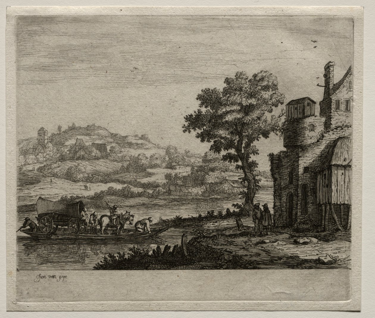 De Veerboot door Jan Josephsz van Goyen