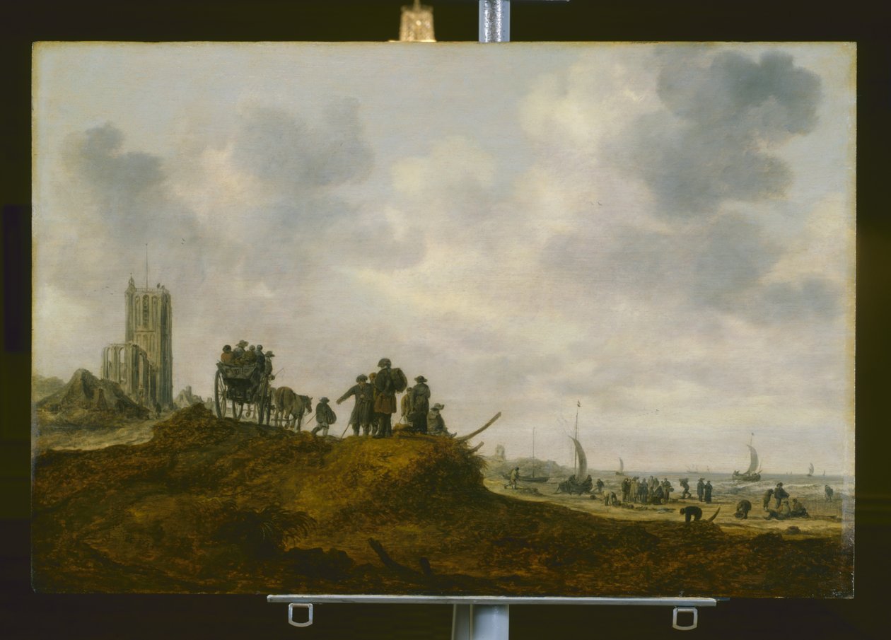 De Oude Kerk In Egmond Aan Zee door Jan Josephsz van Goyen