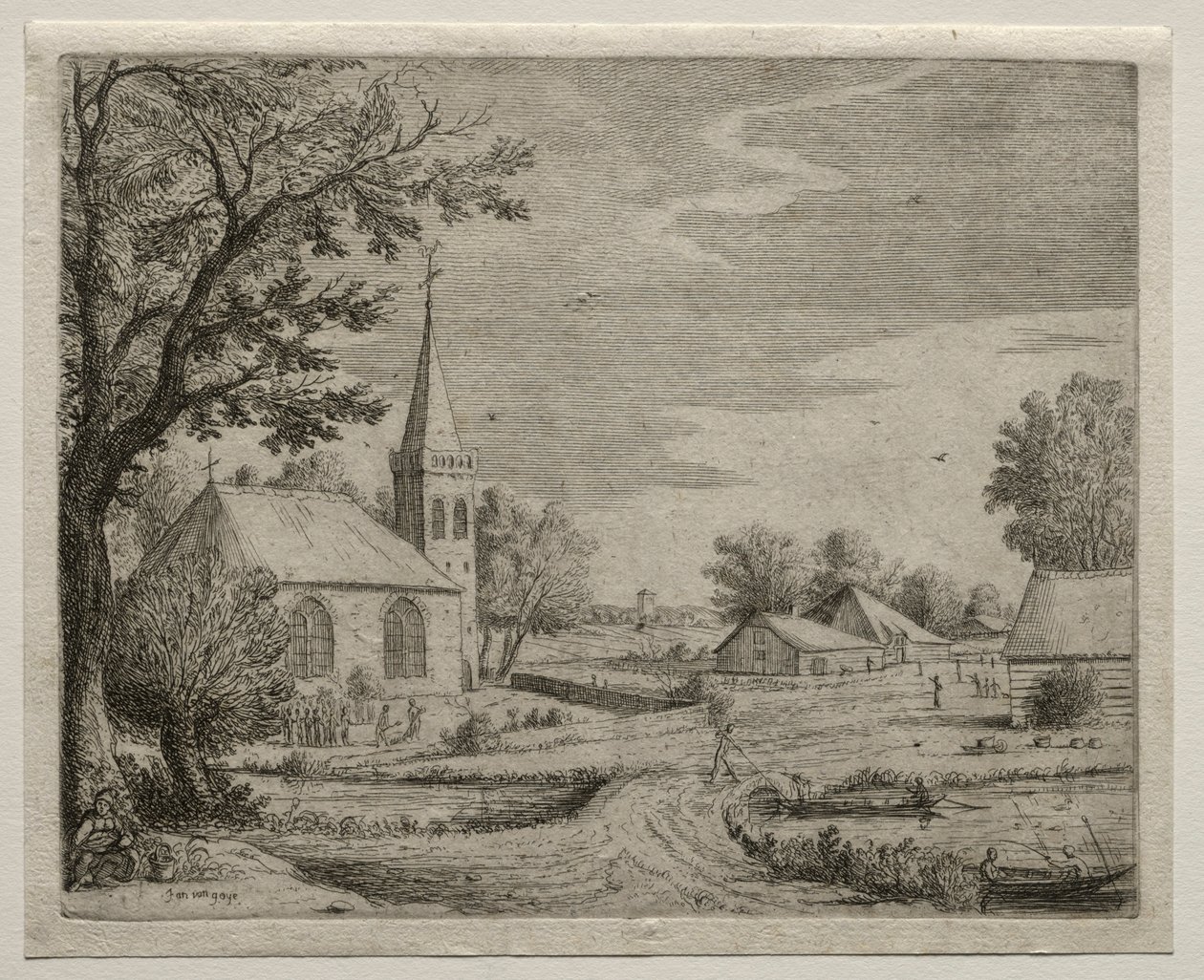 Dorpkerk door Jan Josephsz van Goyen