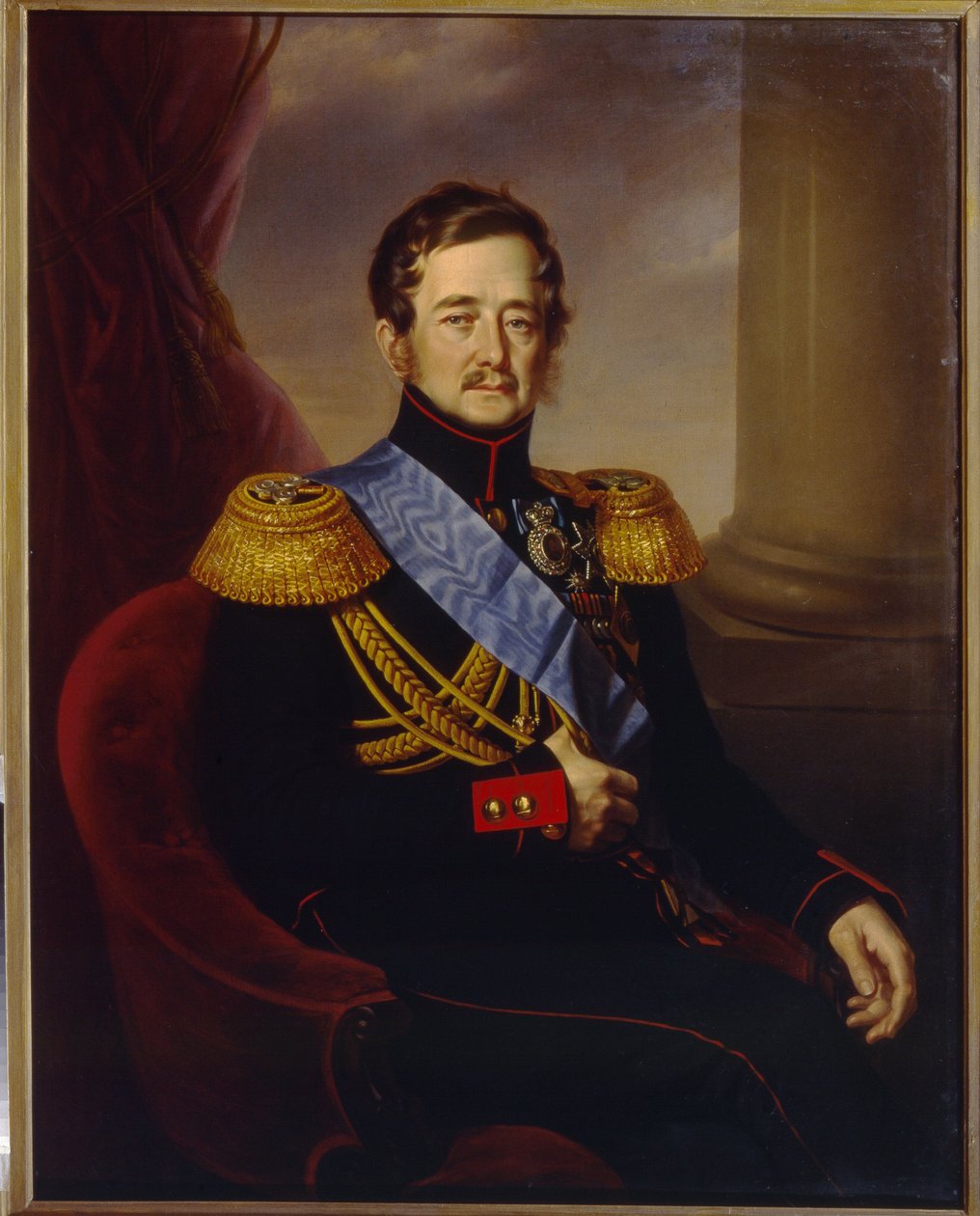 Portret van Ivan Fyodorovich Paskevich, graaf van Erivan, onderkoning van het koninkrijk Polen door Jan Ksawery Kaniewski