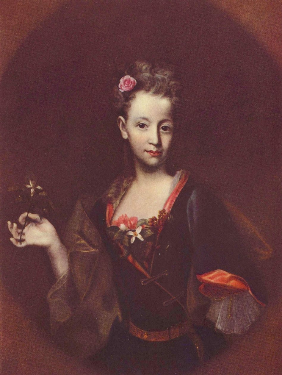 Portret van Hedwig Franciska Wussin door Jan Kupecký