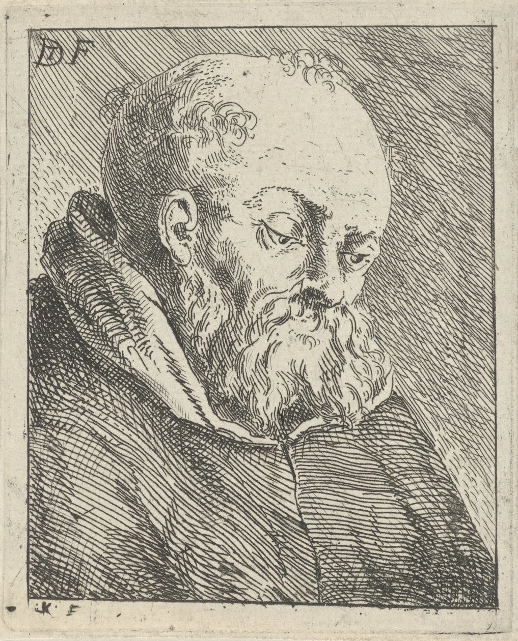 Portret van een monnik door Jan Lauwryn Krafft (I)