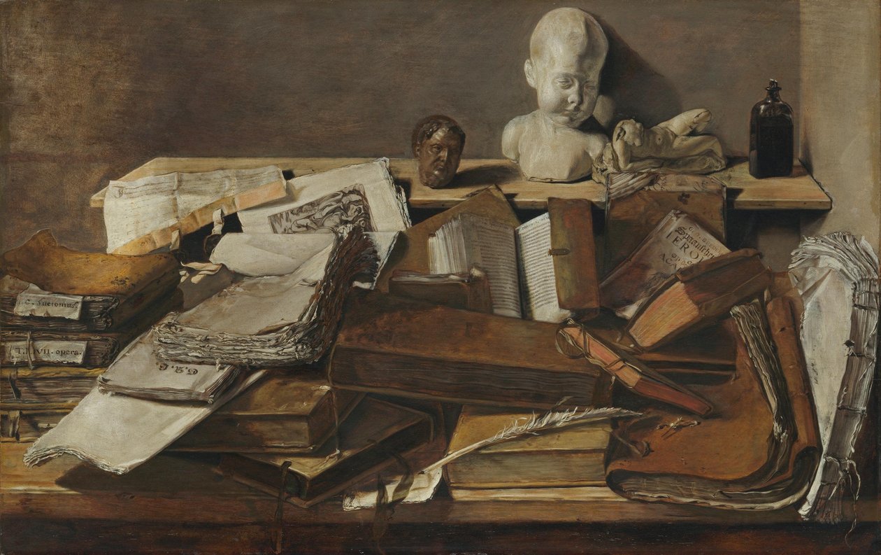 Stilleven met boeken door Jan Lievens