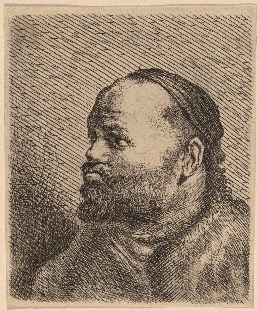 Buste van een Man met Dikke Lippen door Jan Lievens