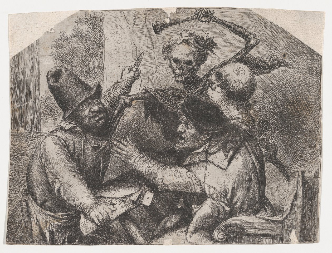 De dood en kaartspelers door Jan Lievens