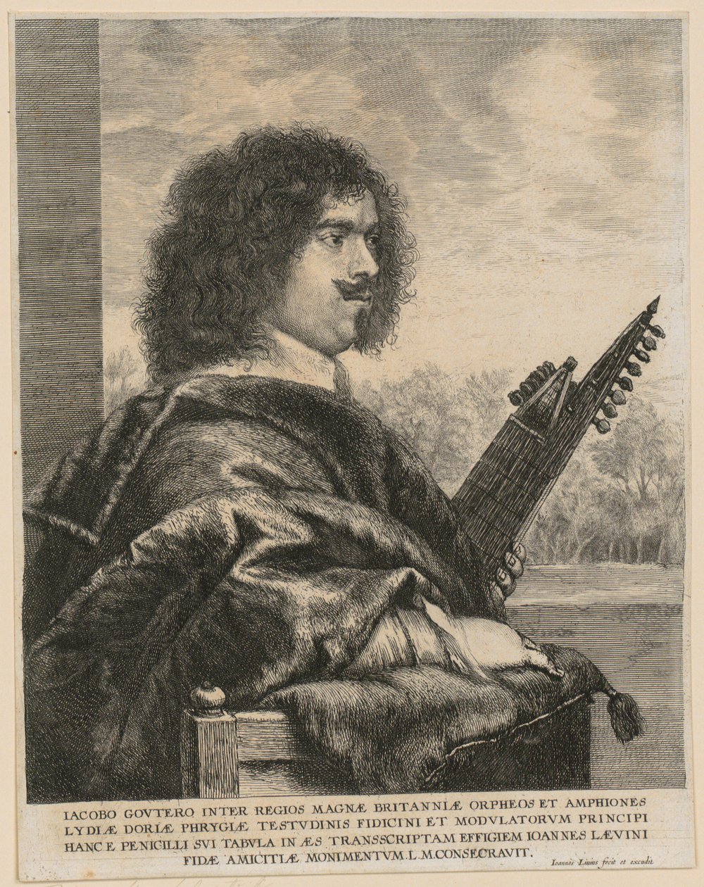 Portret van Jacques Gaultier (Gouter) door Jan Lievens