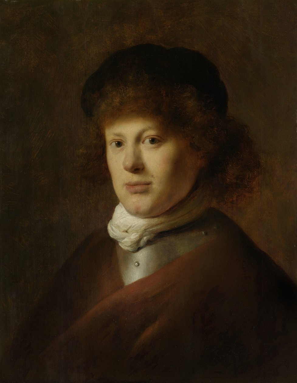 Portret van Rembrandt van Rijn door Jan Lievens