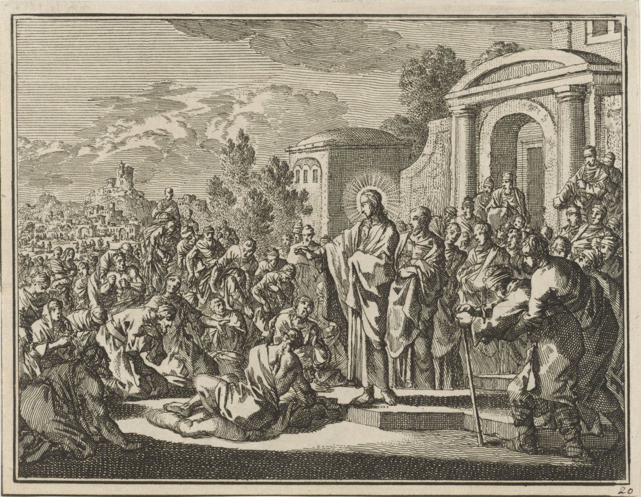 Christus geneest de zieken door Jan Luyken