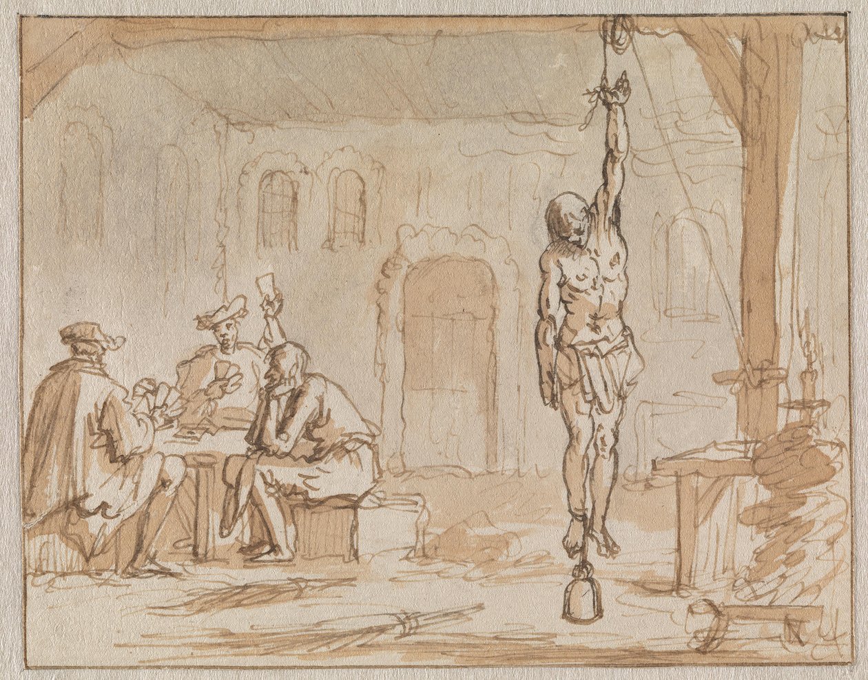 Geleyn de schoenmaker wordt gemarteld in Breda in 1572 door Jan Luyken