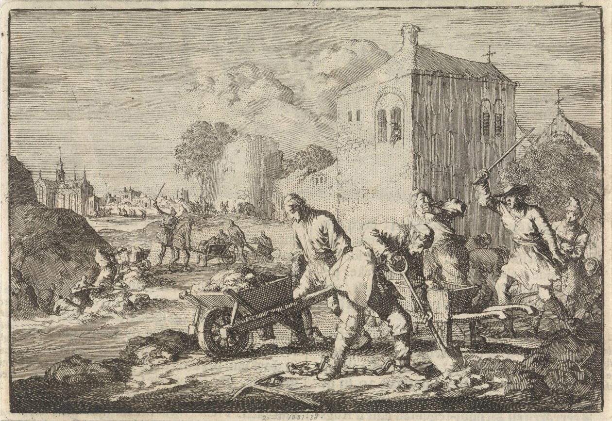 Hervormde predikanten in Hongarije veroordeeld tot zware arbeid, 1674 door Jan Luyken