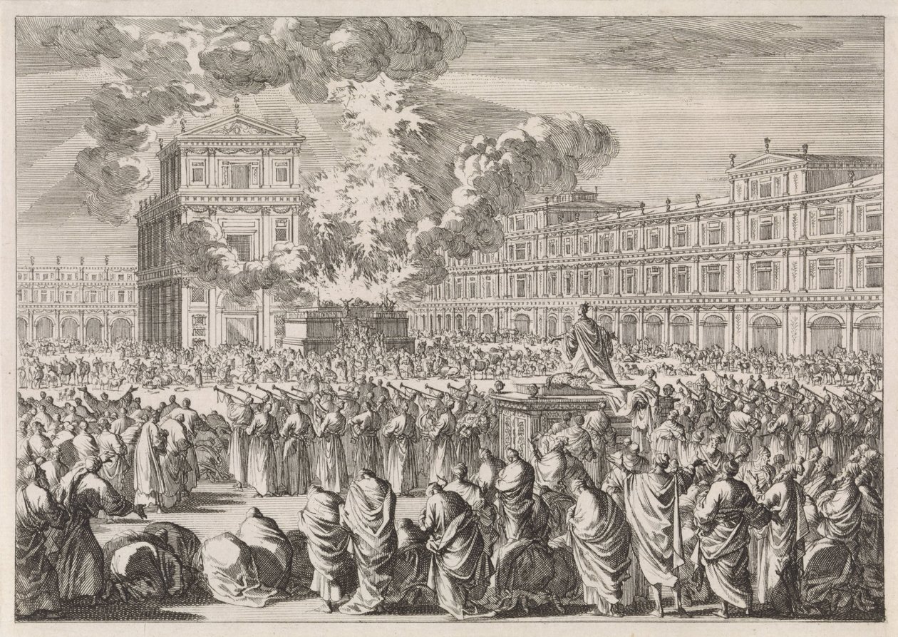 Inwijding van de tempel van Salomo door Jan Luyken